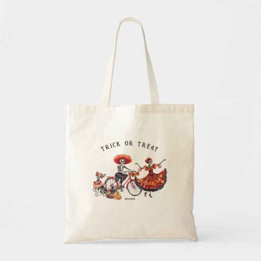 Dag van de Doden | Halloween Kinder Behandel Canva Tote Bag (Voorkant)