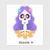 Dag van de Doden Halloween Suiker Schedel Sticker (Vel)