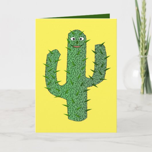 Dag van de Doden Happy Cactus Aangepast Kaart (Voorkant)