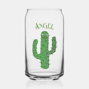 Dag van de doden Happy Cactus Custom Name Blikvorm Glas