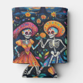 Dag van de doden kleurrijk ontwerp blikjeskoeler (Achterkant)