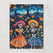Dag van de doden kleurrijk ontwerp briefkaart (Voorkant)