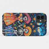 Dag van de doden kleurrijk ontwerp Case-Mate iPhone case (Achterkant (horizontaal))