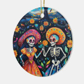Dag van de doden kleurrijk ontwerp keramisch ornament (Links)