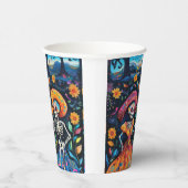 Dag van de doden kleurrijk ontwerp papieren bekers (Rechts)