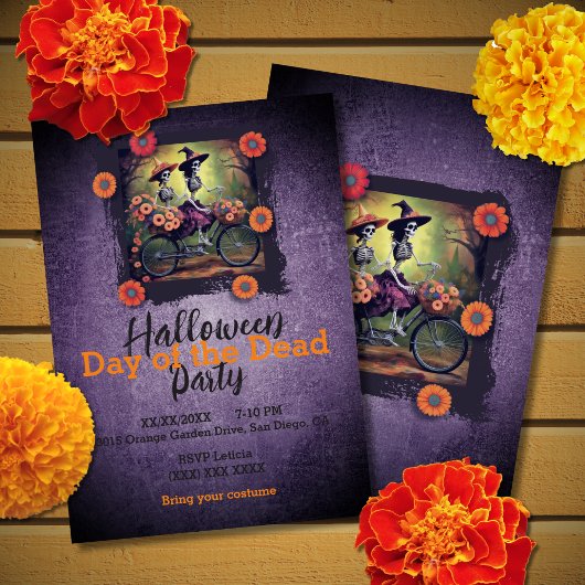 Dag van de Doden Kleurrijke Catrinas Halloween Kaart