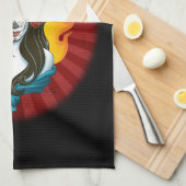 Dag van de Doden La Muerta Theedoek (Quarter Fold)