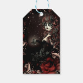 Dag van de Doden Mexicaans Meisje Verjaardagsfeest Cadeaulabel (Achterkant)