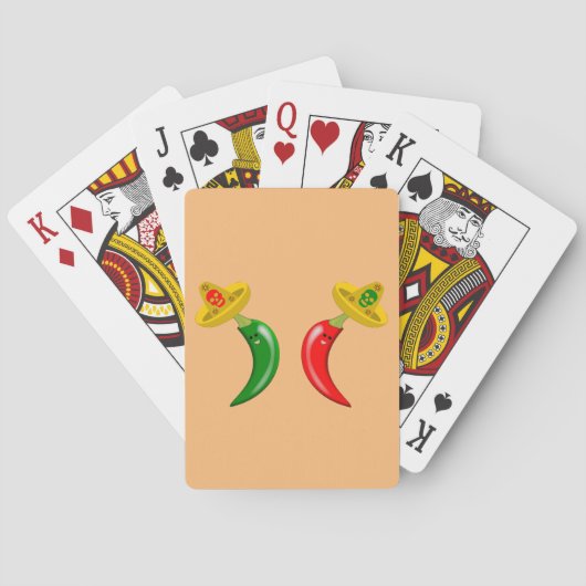 Dag van de Doden Mexicaanse Chili's Pokerkaarten (Achterkant)