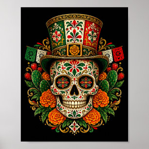 Dag van de doden Mexicaanse stijl suiker Poster