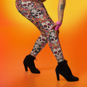 Dag van de Doden of Halloween Sugar Skulls Leggings
