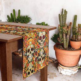 Dag van de Doden of Halloween Sugar Skulls Medium Tafelloper