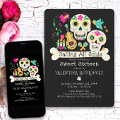 Dag van de Doden Roept alle Zielen Sweet Sixteen Kaart