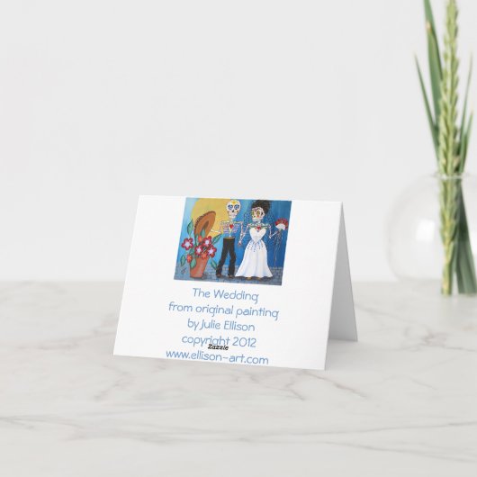 Dag van de Doden Save the Date Wedding Notitiekaar Aankondiging (Achterkant)