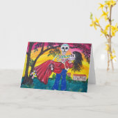 Dag van de doden Scarlett en Rhett Kaart (Gele Bloem)