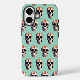 Dag van de Doden Schedel 2 iPhone 16 Hoesje