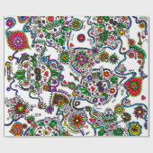 Dag Van De Doden Snoep Skull Inpakpapier (Vlak)