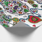 Dag Van De Doden Snoep Skull Inpakpapier (Hoek)