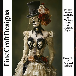 Dag Van De Doden Steampunk Vrouw R9 Decoupage Tissuepapier