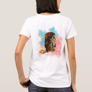 Dag van de Doden Suiker Schedel La Catrina Vrouw T-shirt