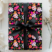 Dag Van De Doden Suiker Schedel Patroon Cadeaupapier