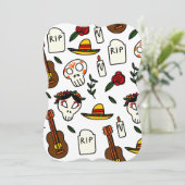 dag van de doden tekening kaart (Staand voorkant)