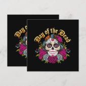 Dag van de Doden: vier Dia de Los Muertos Kaart (Voorkant / Achterkant)