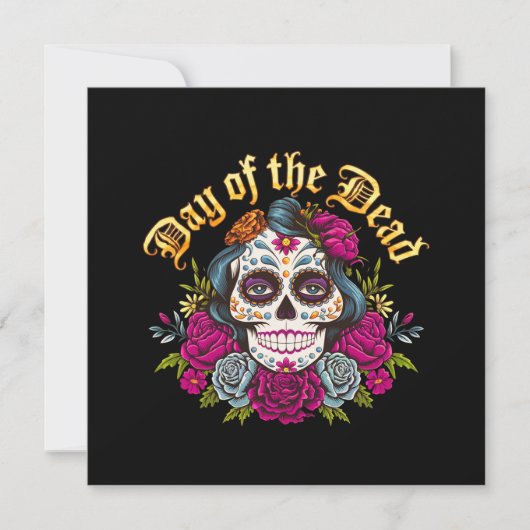 Dag van de Doden: vier Dia de Los Muertos Kaart (Voorkant)