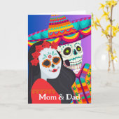 Dag van de Doden voor Mam en Pap Ouders Kaart (Gele Bloem)