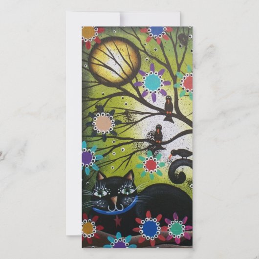 Dag Van De Doden, Zwarte Kat Kunst_ Fotokaart (Voorkant)