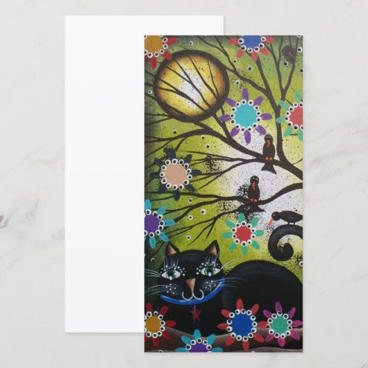 Dag Van De Doden, Zwarte Kat Kunst_ Fotokaart (Voorkant / Achterkant)