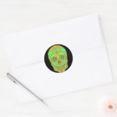 Dag van de dood 1 ronde sticker (Envelop)