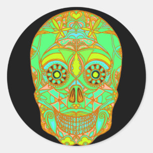 Dag van de dood 1 ronde sticker