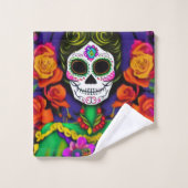 Dag van de dood bad handdoek (Wasdoekje)