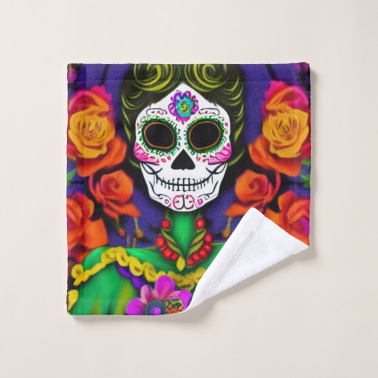 Dag van de dood bad handdoek (Wasdoekje)