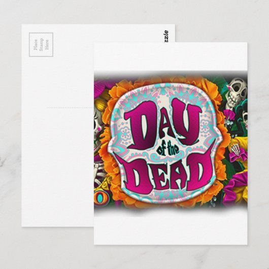 Dag van de dood briefkaart (Voorkant / Achterkant)