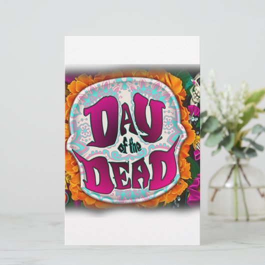 Dag van de dood briefpapier (Staand voorkant)