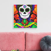 Dag van de dood canvas afdruk (Insitu (Woonkamer))