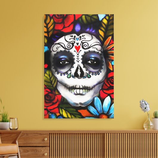 Dag van de dood canvas afdruk (Insitu (Woonkamer))
