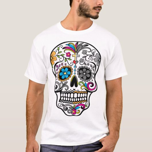 Dag van de dood - Día de Los Muertos - Suikersched T-shirt (Voorkant)