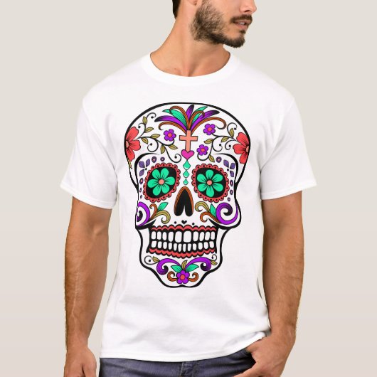 Dag van de dood - Día de Los Muertos - Suikersched T-shirt (Voorkant)