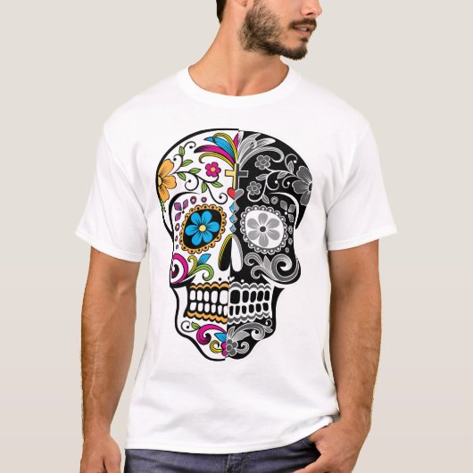 Dag van de dood - Día de Los Muertos - Suikersched T-shirt (Voorkant)