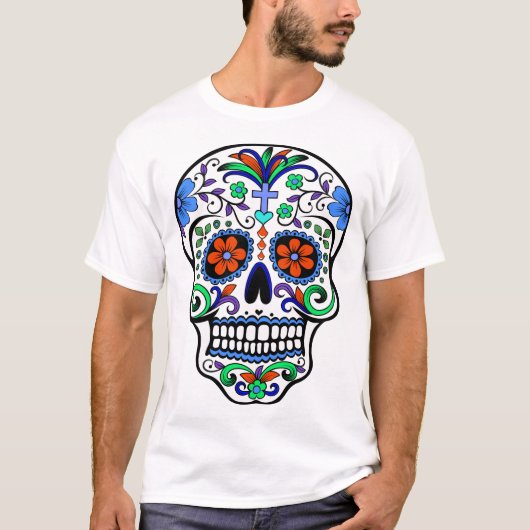 Dag van de dood - Día de Los Muertos - Suikersched T-shirt (Voorkant)