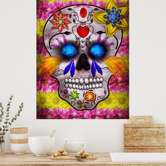 Dag van de dood - Doodmasker Poster (Keuken)