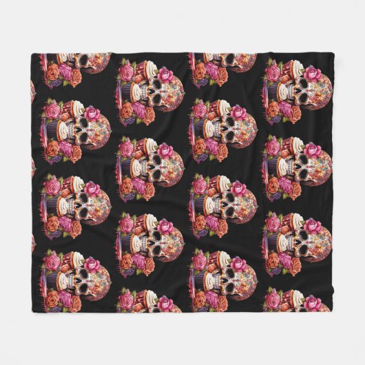 Dag van de dood fleece deken (Voorkant (Horizontaal))