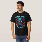 Dag van de Dood Gaming Skull Design T-shirt (Voorkant volledig)