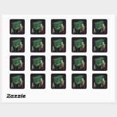Dag van de dood is muzikant vierkante sticker (Vel)