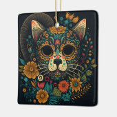 Dag van de Dood Kat-versiering Keramisch Ornament (Links)