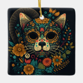 Dag van de Dood Kat-versiering Keramisch Ornament (Voorkant)