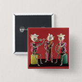 Dag van de dood: Mariachi uit Oaxaca Vierkante Button 5,1 Cm (Voorkant /achterkant)